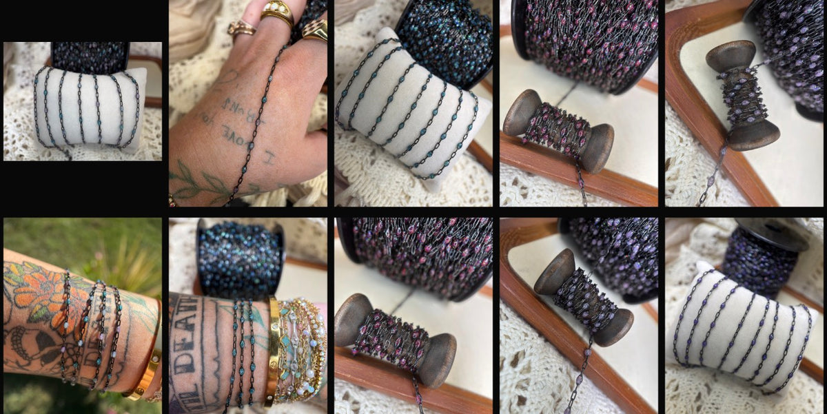 Beyond the Stars: Black Sunburst Galaxy Chain | Ion-Black