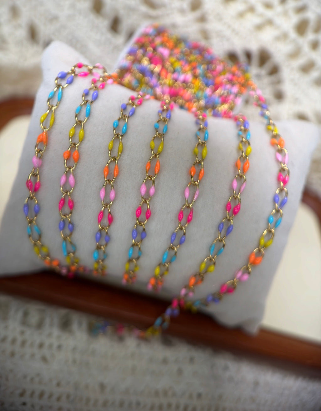 Rainbow Summer Sunset | Oval Link Chain