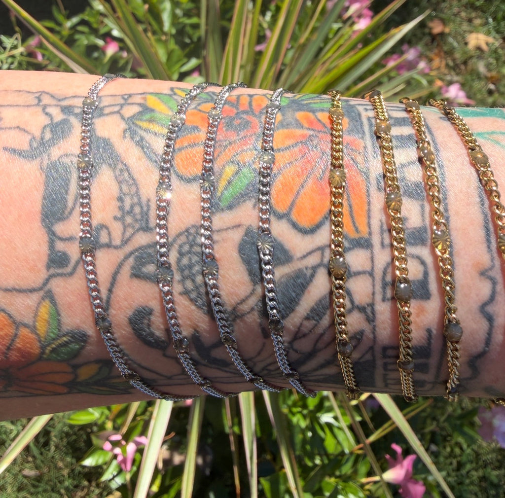 Smoky Aurora Sunburst Curb Chain
