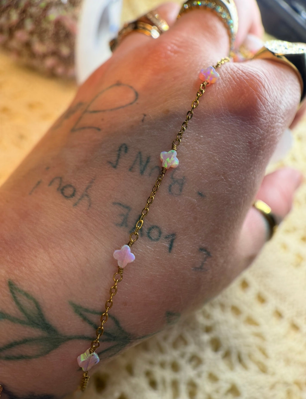 Pink multicolor | fire opal clover