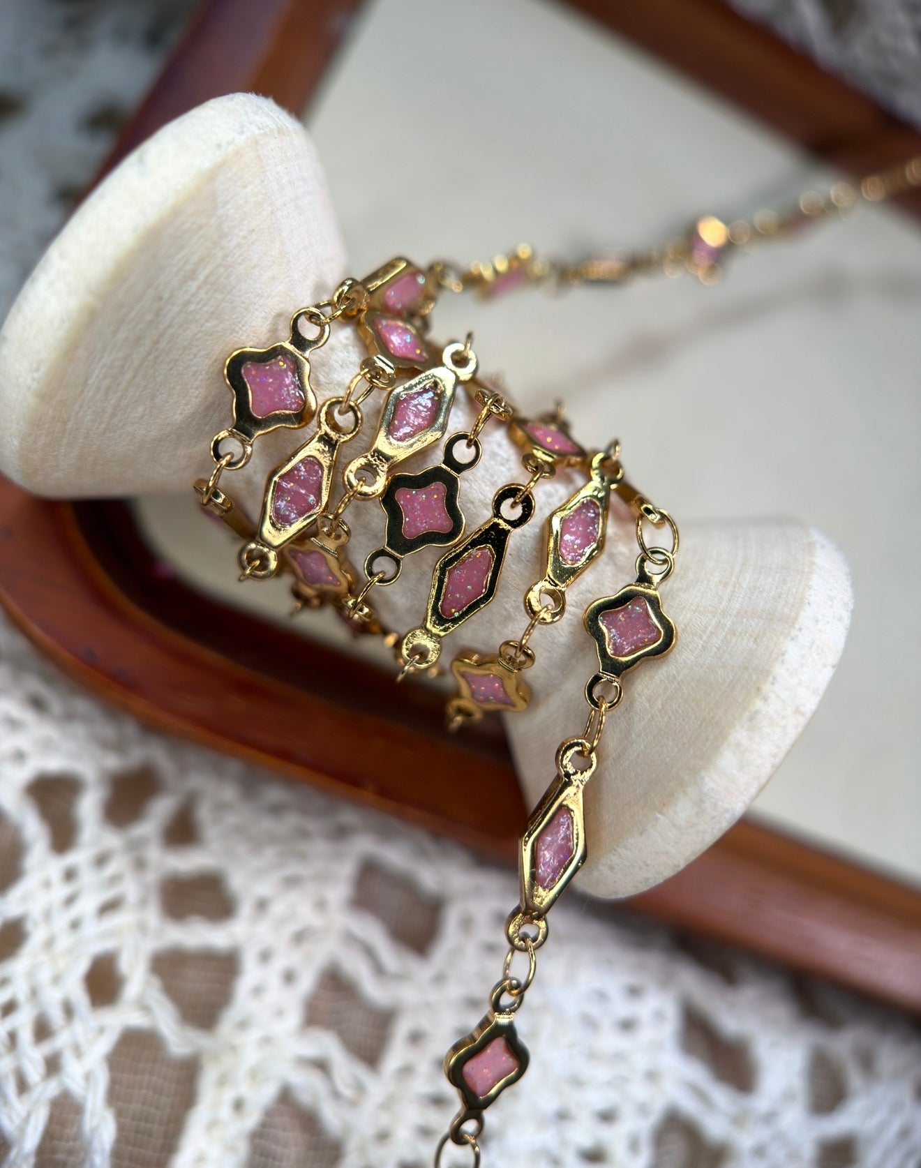 💕 Pretty in Pink Clover Rhombus 🍀✨