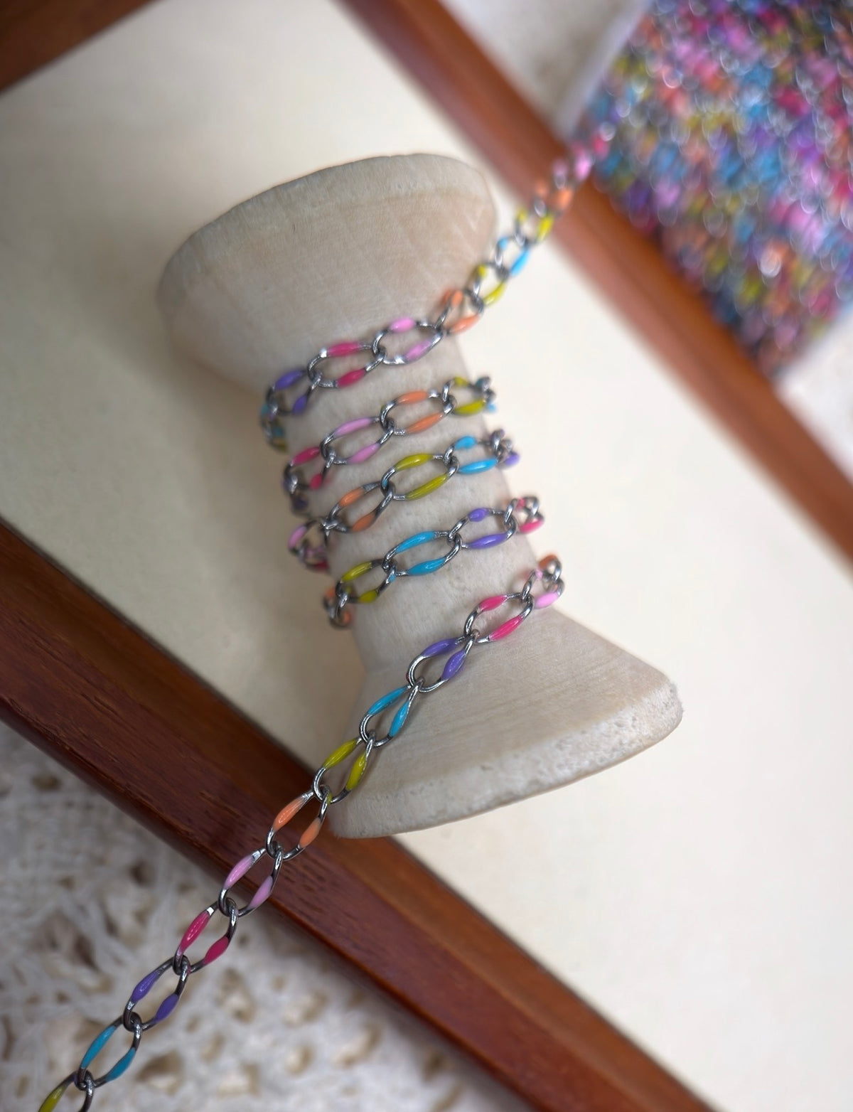 Rainbow Summer Sunset | Oval Link Chain