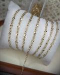 The Sedona | Dainty 14K PVD Gold Figaro Chain