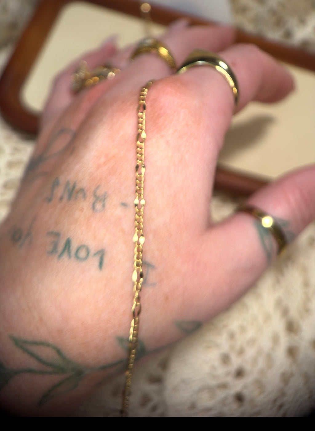The Sedona | Dainty 14K PVD Gold Figaro Chain