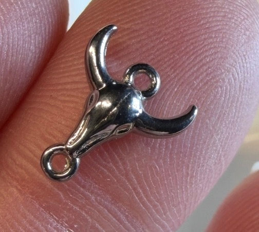 Yeehaw Cow Skull Connector Charm