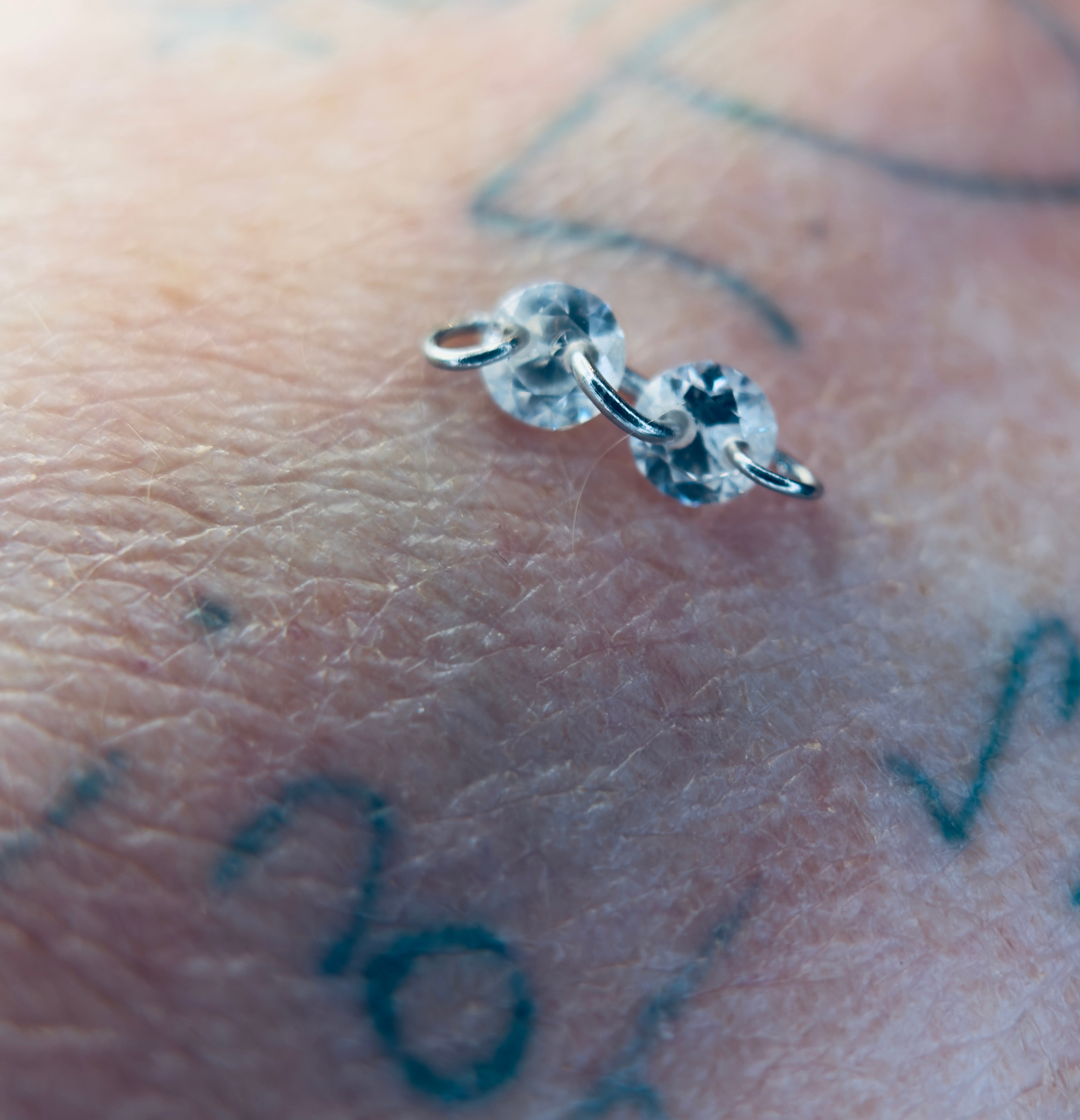 Luxe Link|Triple CZ Connector Charm | Pre-Drilled • Permanent Jewelry Ready