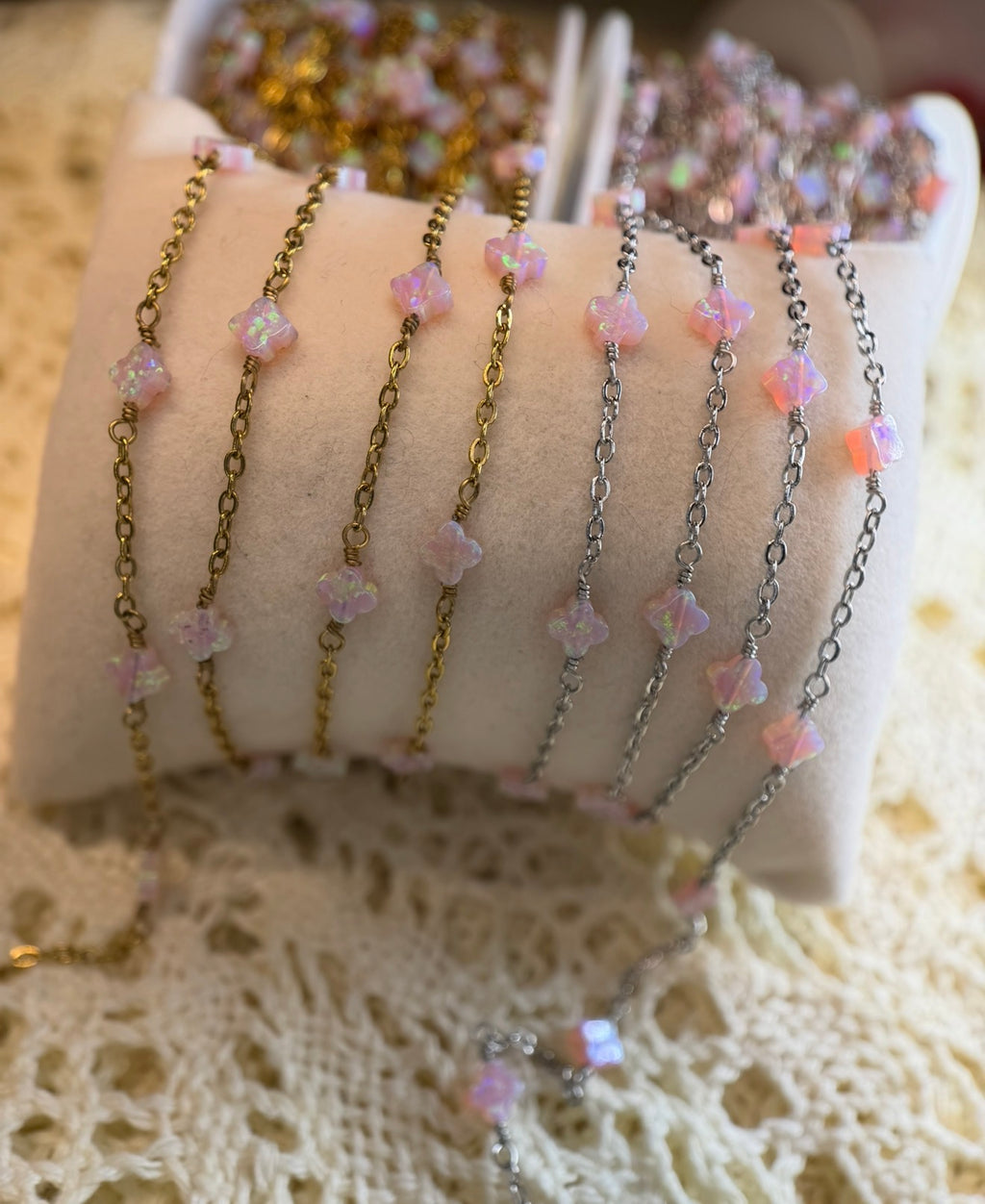 Pink multicolor | fire opal clover