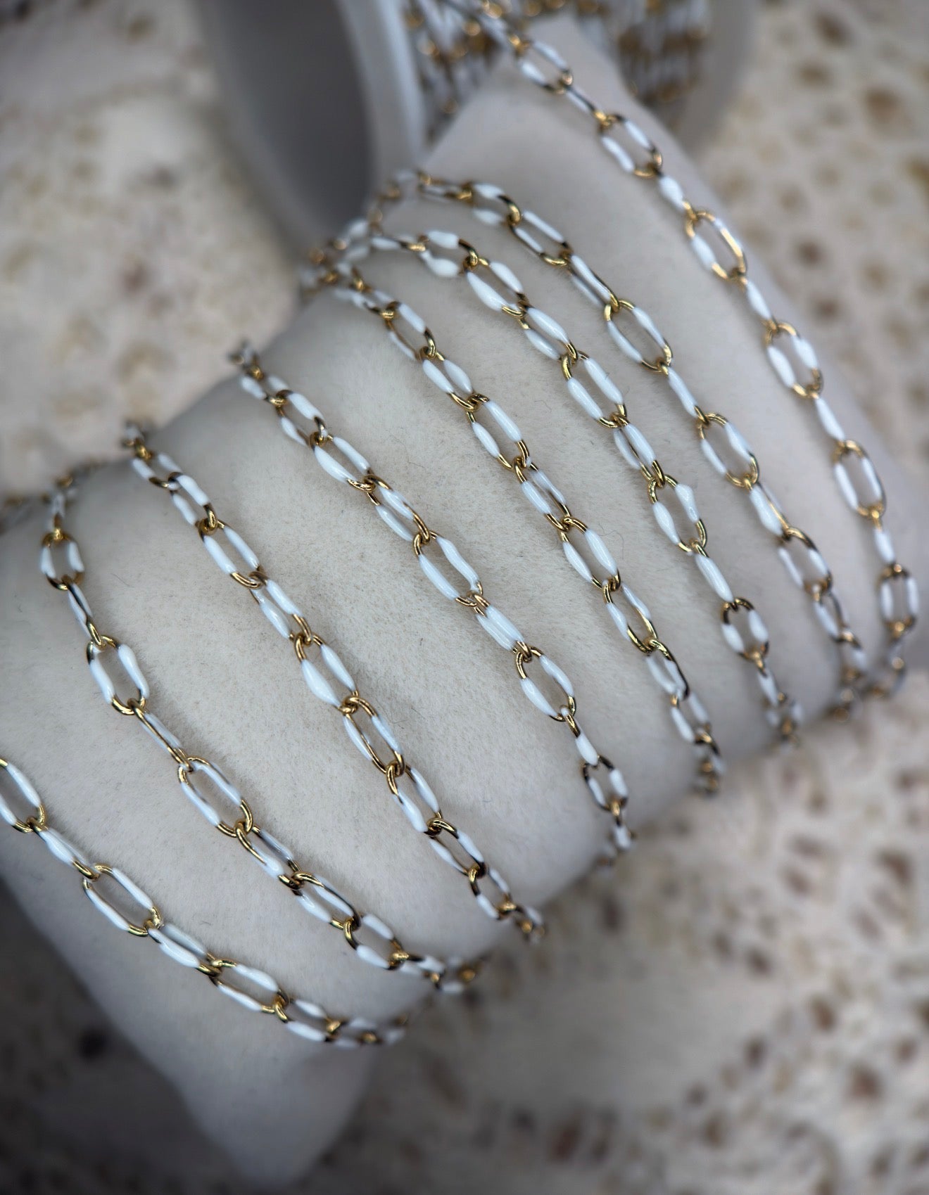 Snow Queen Enamel Paper Clip Chain