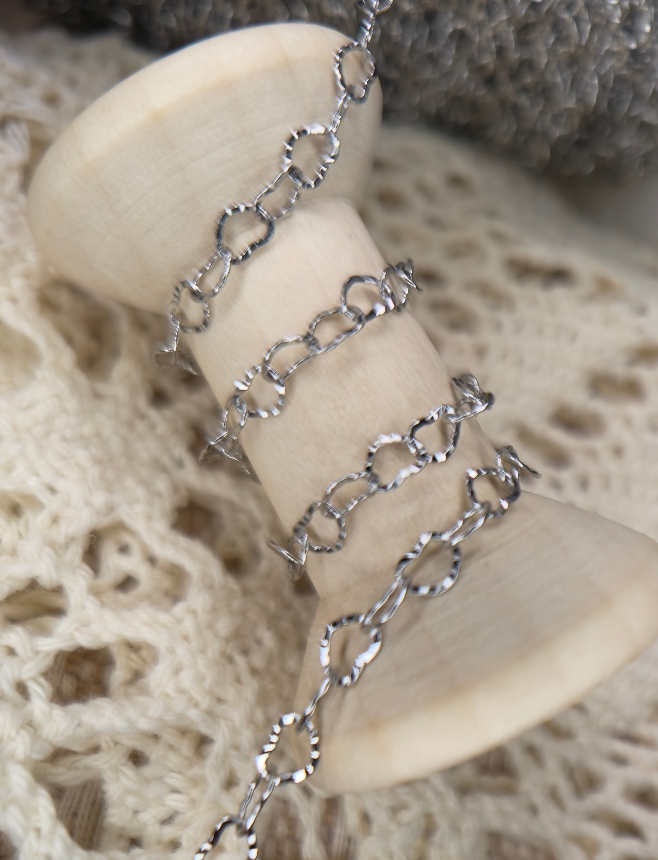 Sunflower Hearts Textured Chain STAINLESS STEEL