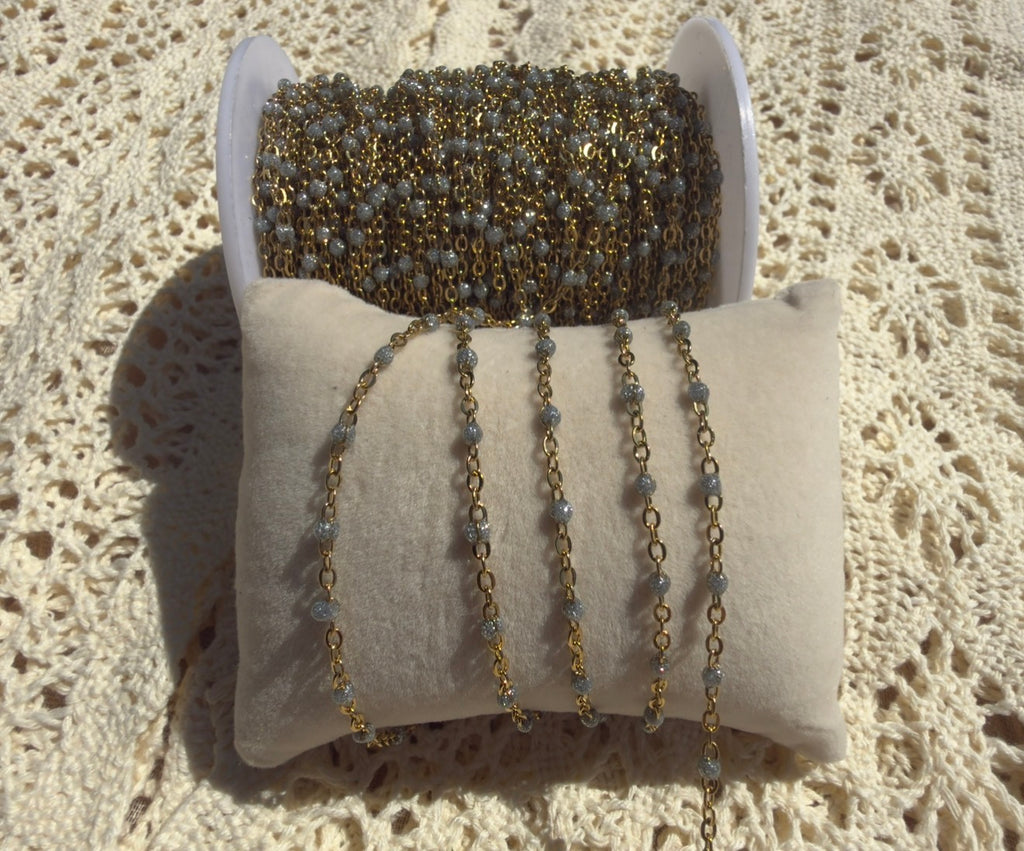 Medium Disco Ball | PVD Gold Satellite Chain