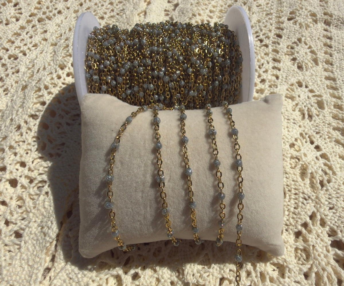 Medium Disco Ball | PVD Gold Satellite Chain