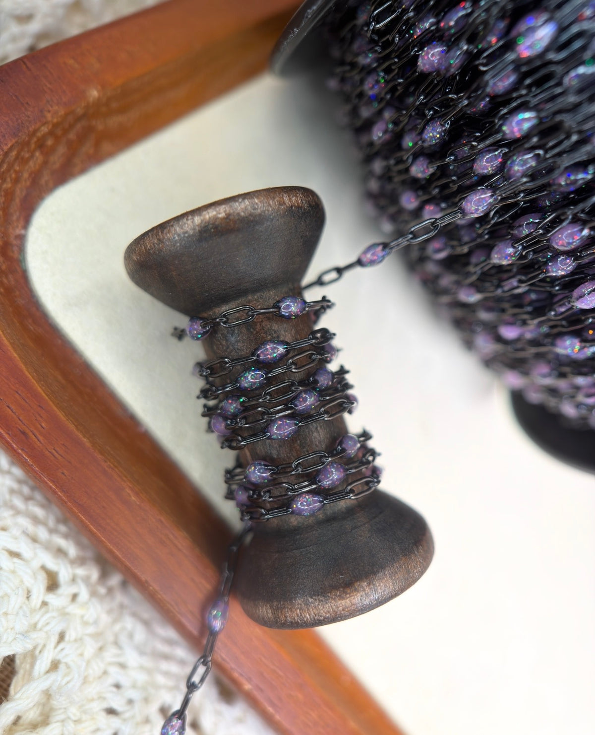Beyond the Stars: Black Sunburst Galaxy Chain