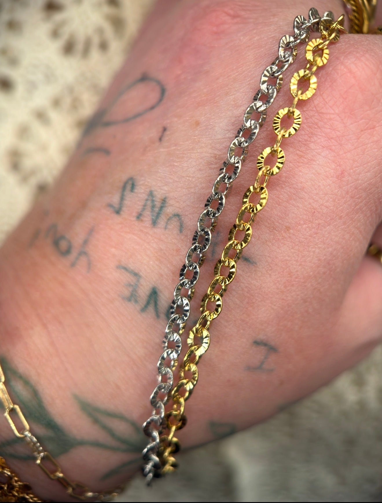 ✨ Diamond Dust — 2mm Fancy Link Cable Chain