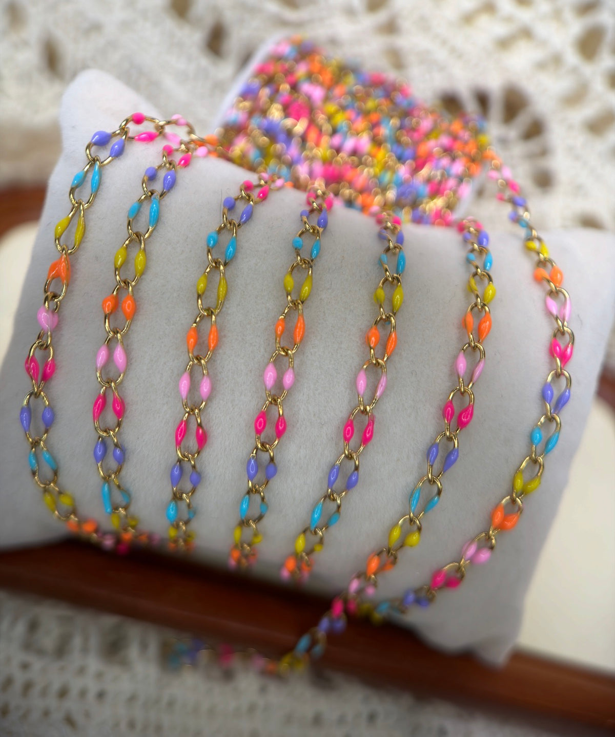 Rainbow Summer Sunset | Oval Link Chain
