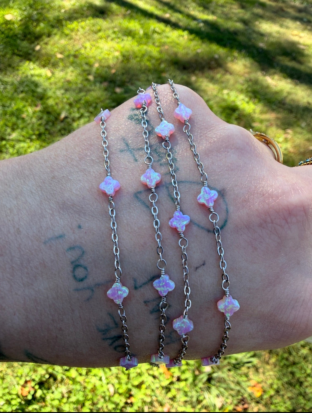 Pink multicolor | fire opal clover