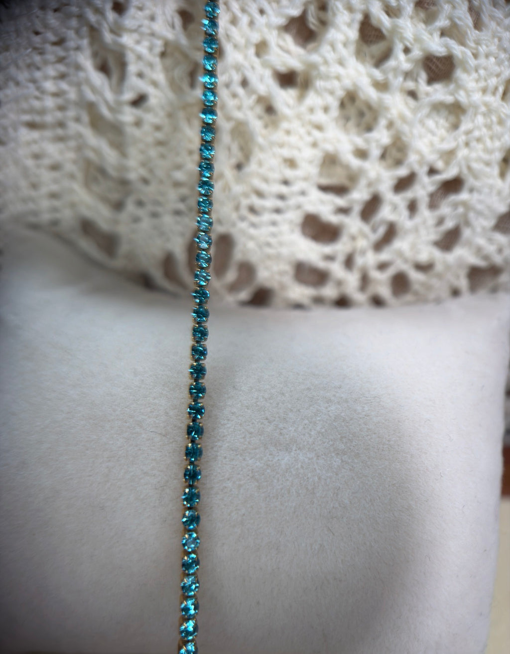 Blue Diamond — 2mm Sparkly Blue Tennis Chain