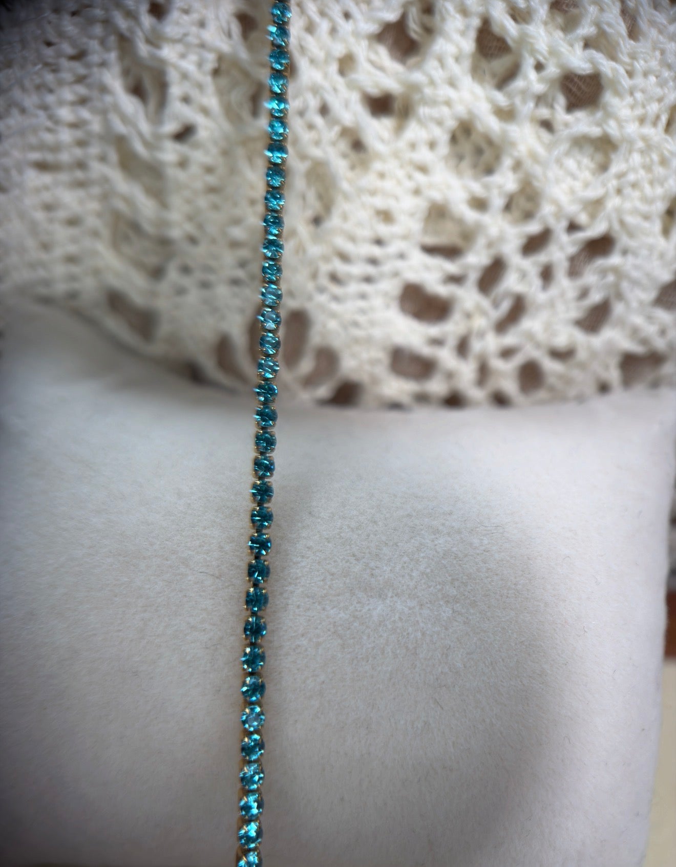 Blue Diamond — 2mm Sparkly Blue Tennis Chain