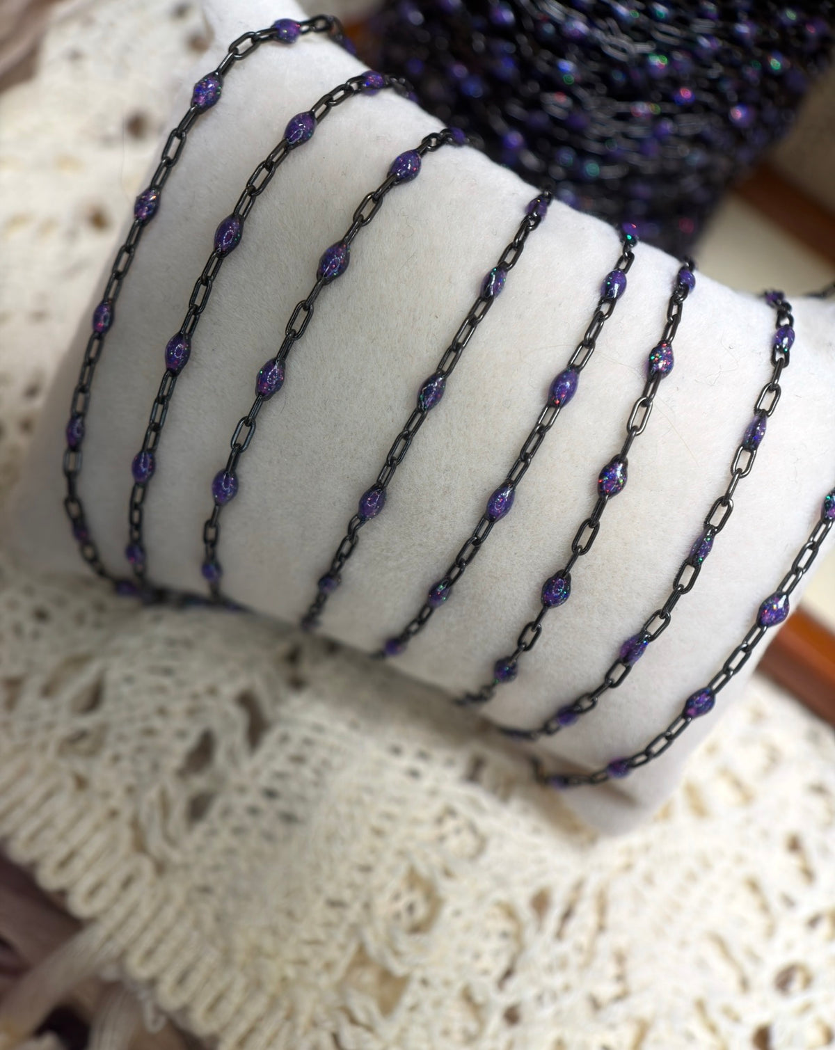 Beyond the Stars: Black Sunburst Galaxy Chain