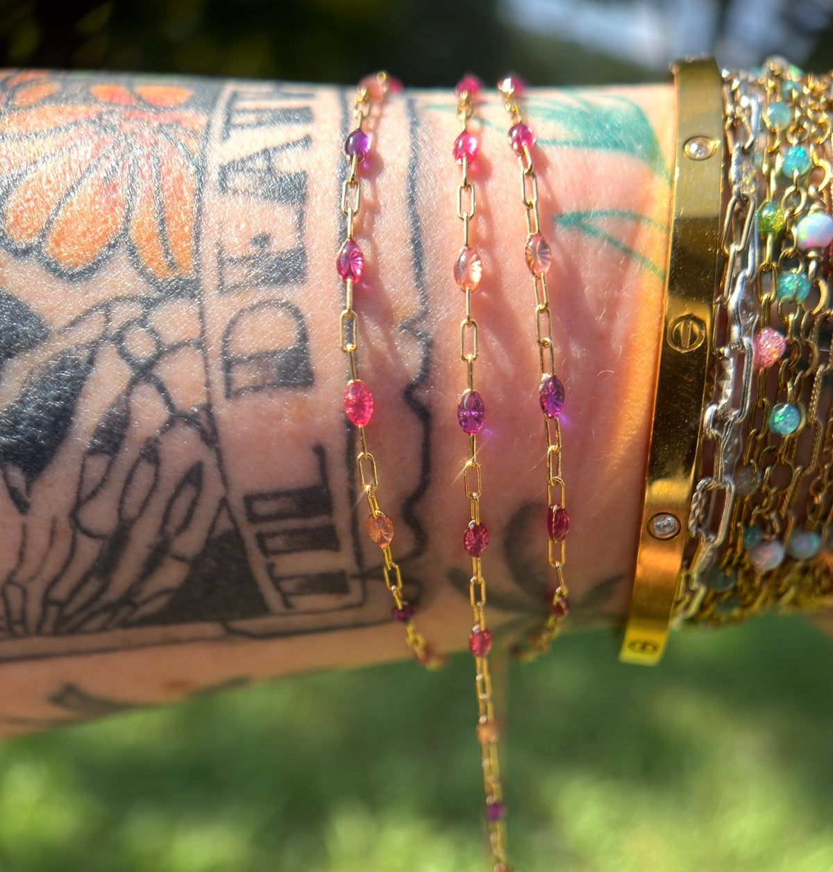 Lush Baddie — 14k gold filled Italian Enamel Chain