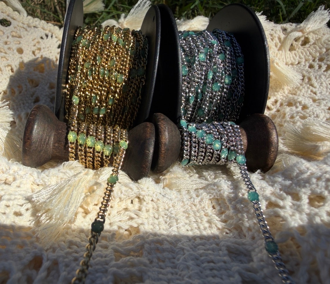 Tourmaline Glow Sunburst Curb Chain