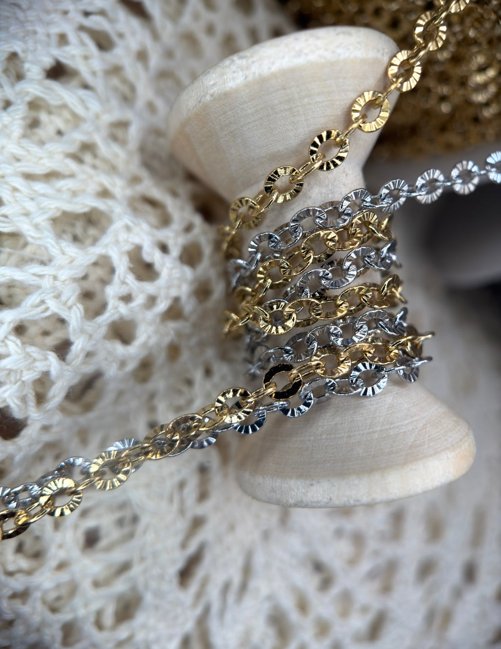 ✨ Diamond Dust — 2mm Fancy Link Cable Chain