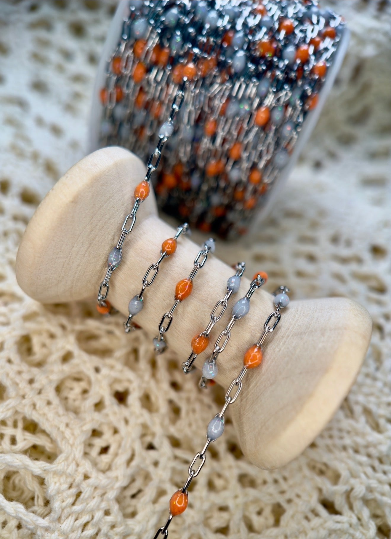 Tennessee Orange™ Sunburst Chain | 14K PVD Gold & 316 Surgical Stainless Steel | Rocky Top Collection |