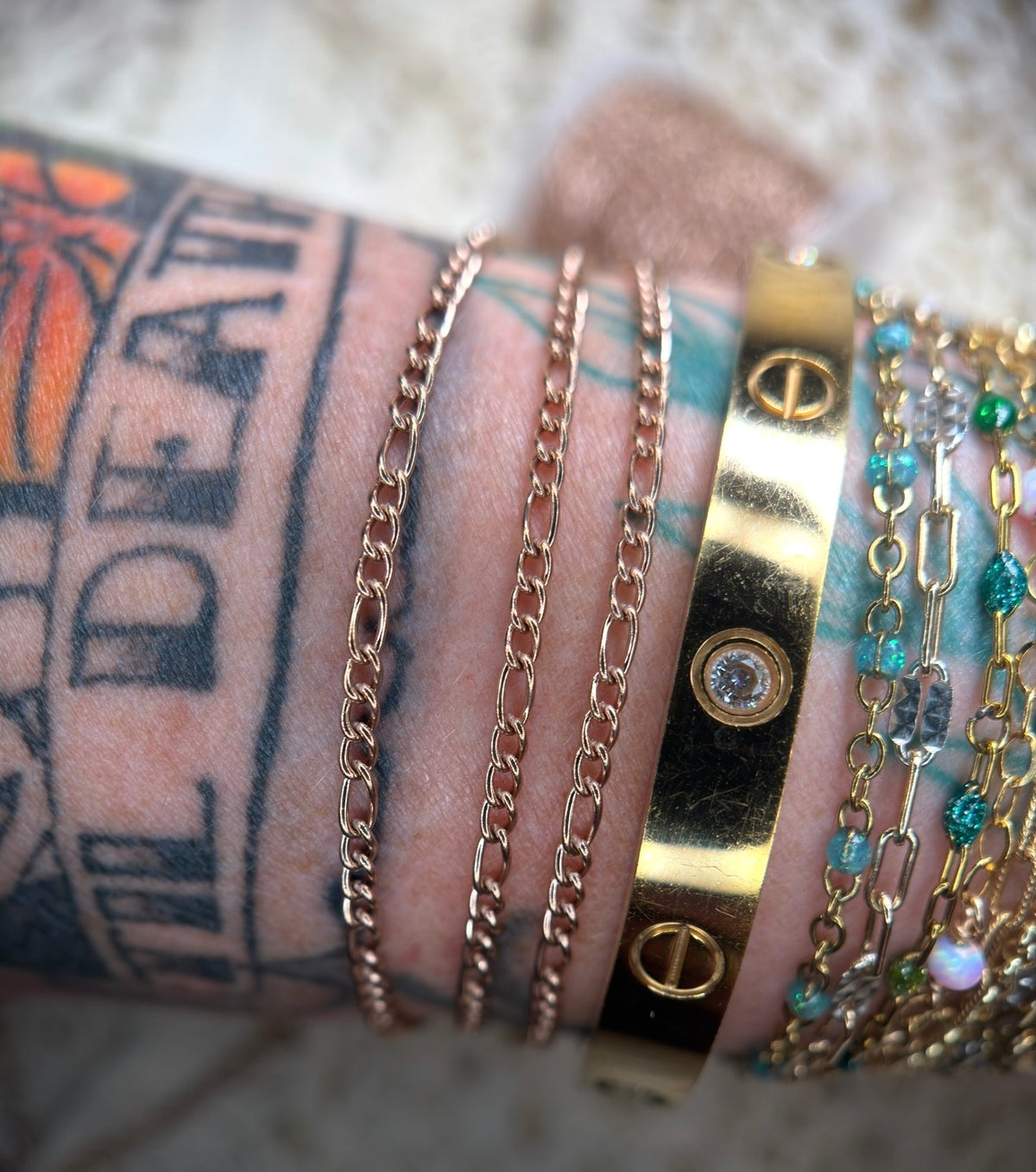 🌹 Dusty Rose | PVD Rose Gold Figaro l