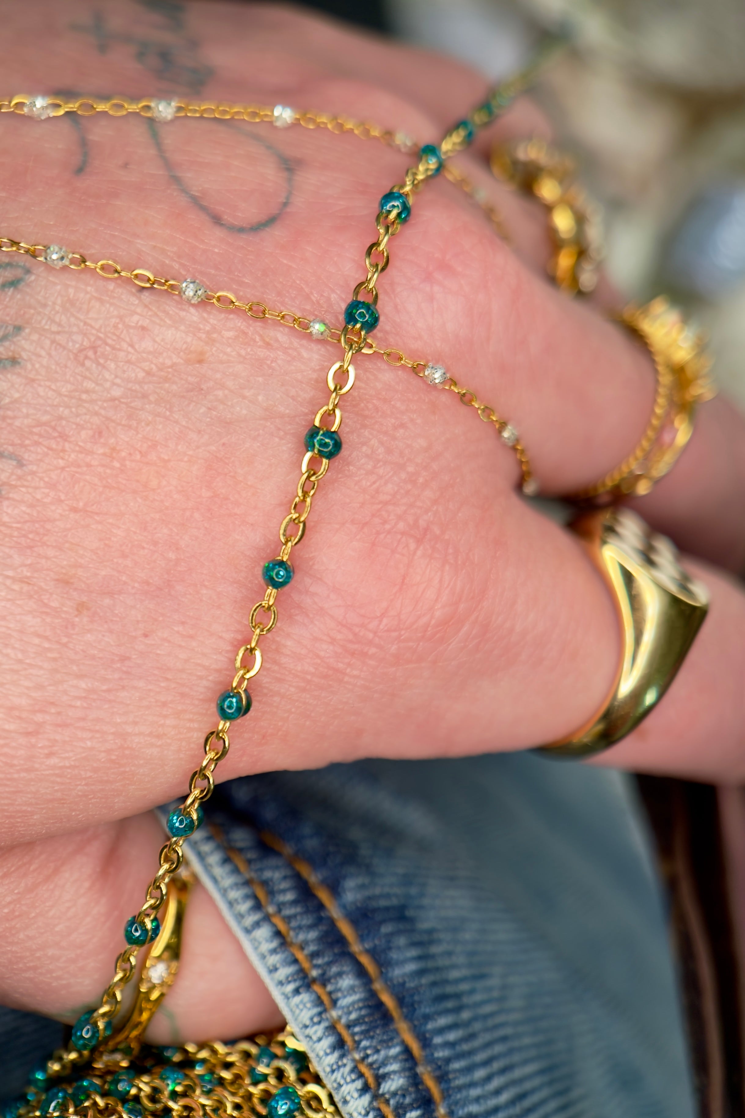 Mermaid Lagoon™ Sparkly Teal Satellite Cable Chain