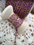 Wild Iris | Sparkly Purple Enamel Oval Link Chain | 14K PVD Gold & 304 Stainless Steel