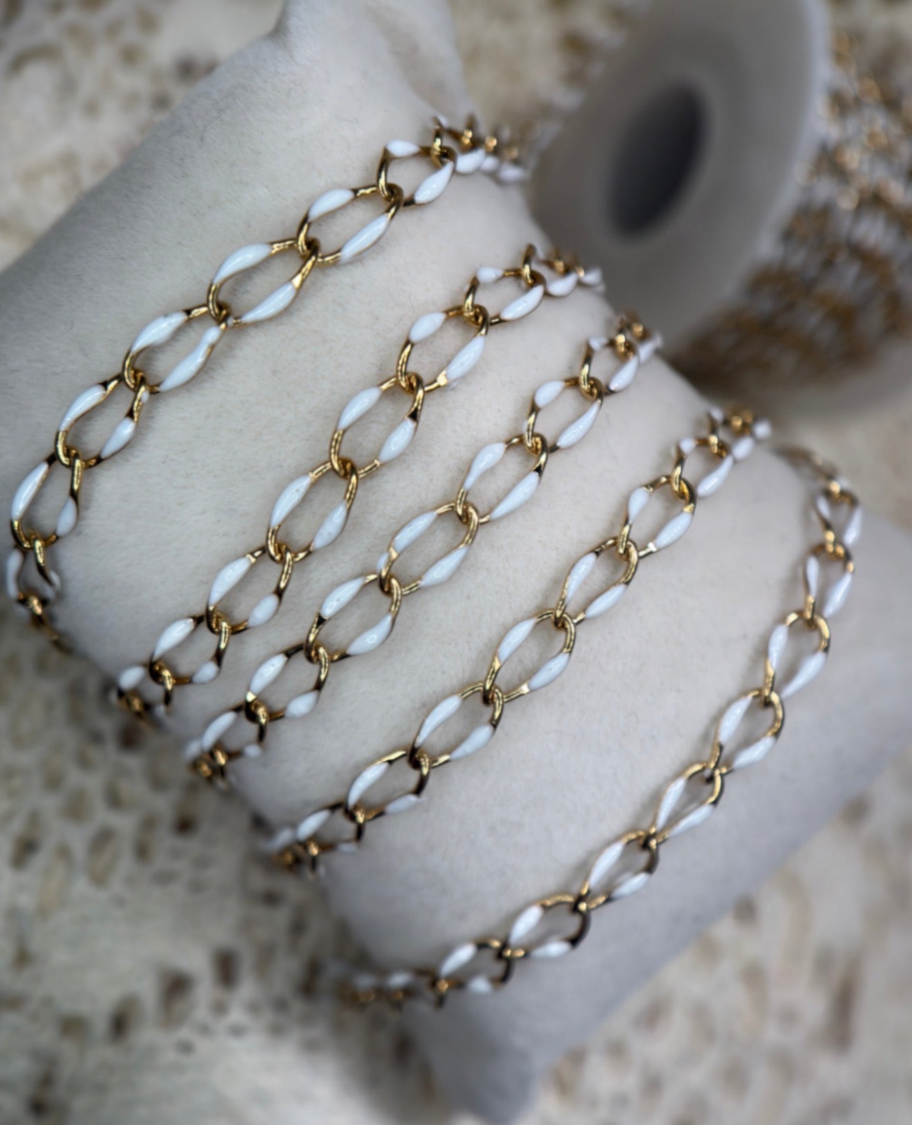 Snow Queen Enamel Oval Link Chain