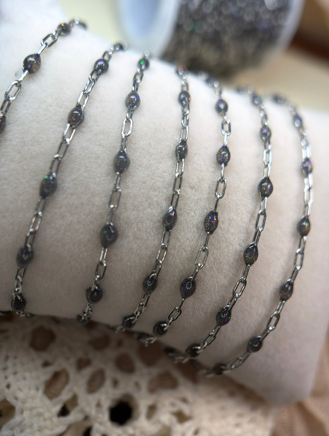Smoky Mountain Ember | Sunburst Paperclip Chain