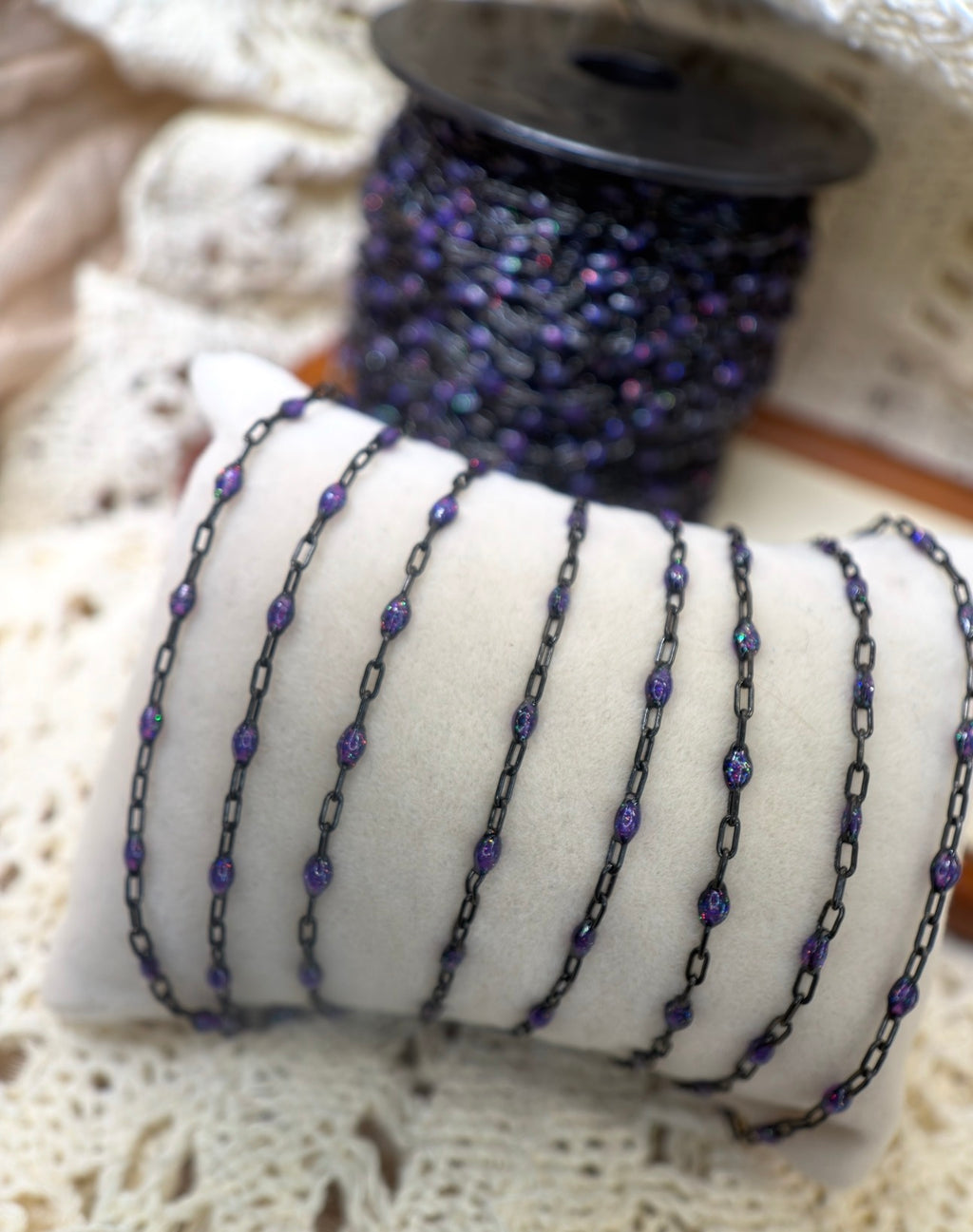 Beyond the Stars: Black Sunburst Galaxy Chain
