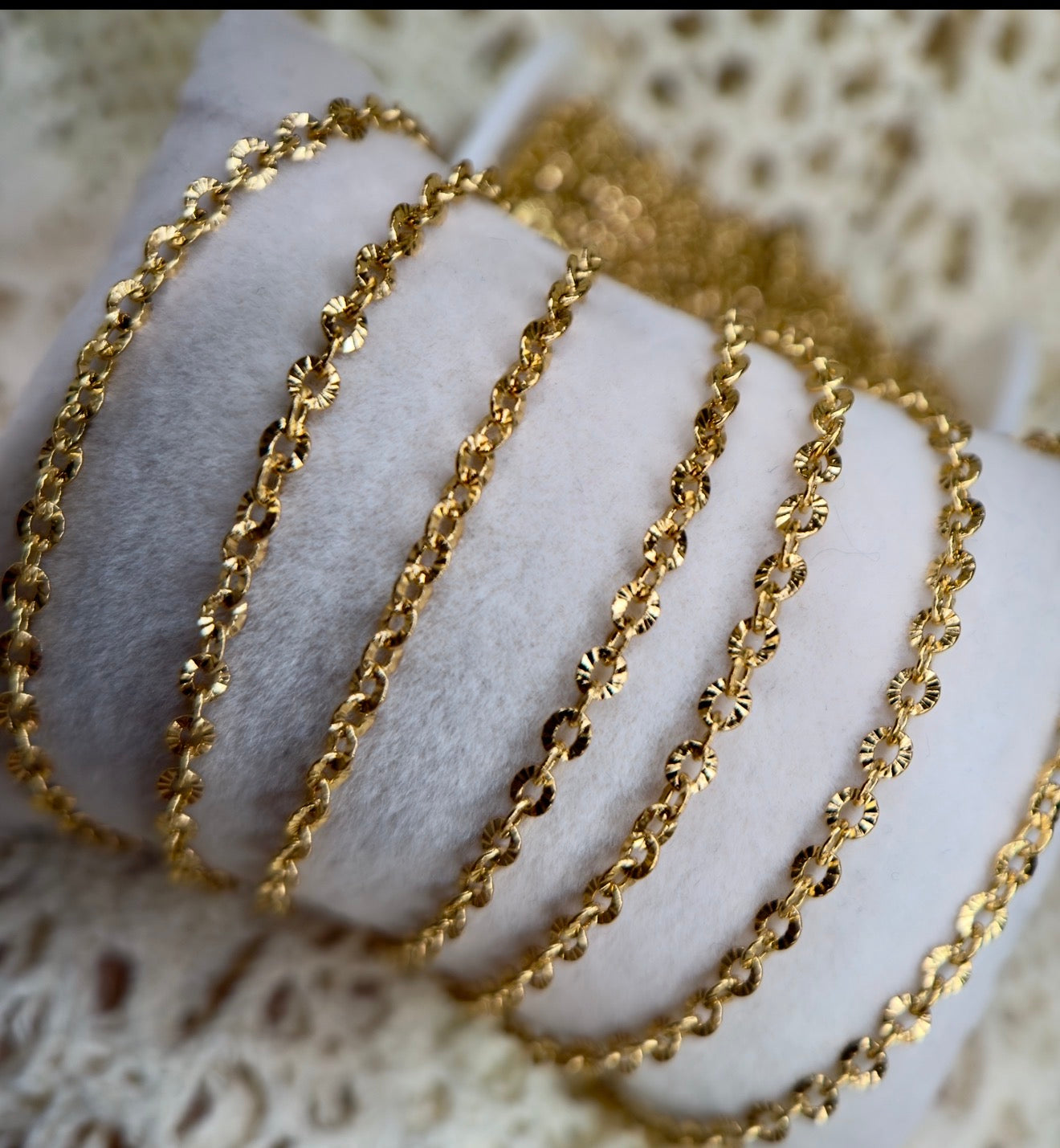 Diamond Dust Cable Chain – 14K PVD Gold