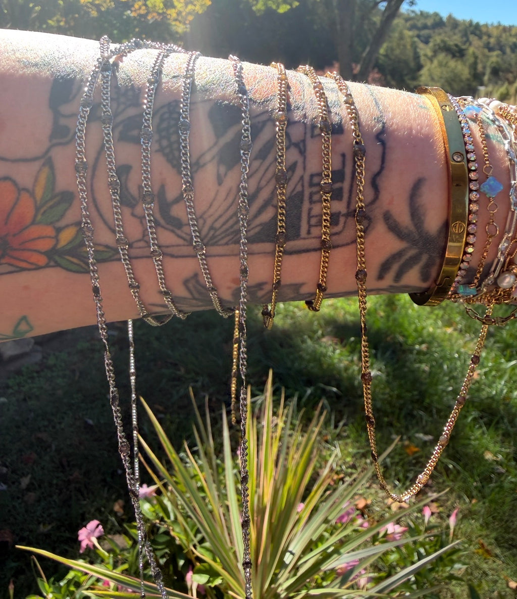 Smoky Aurora Sunburst Curb Chain