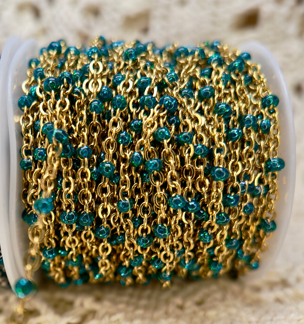 Mermaid Lagoon™ Sparkly Teal Satellite Cable Chain