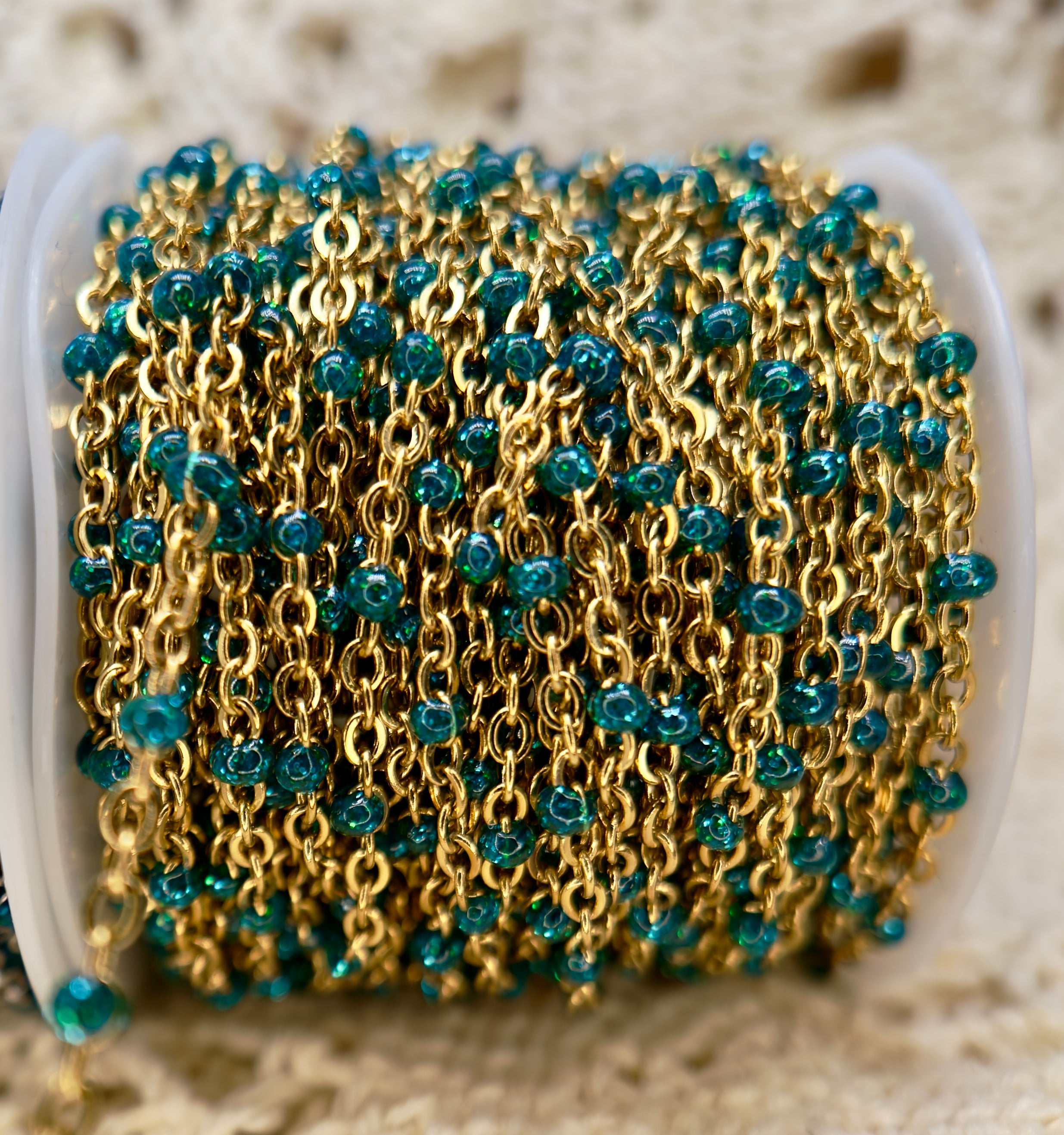 Mermaid Lagoon™ Sparkly Teal Satellite Cable Chain