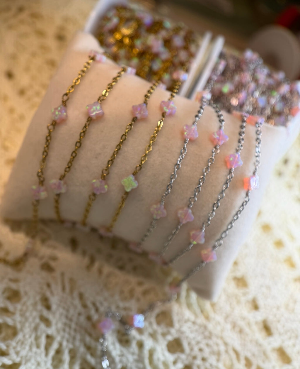 Pink multicolor | fire opal clover