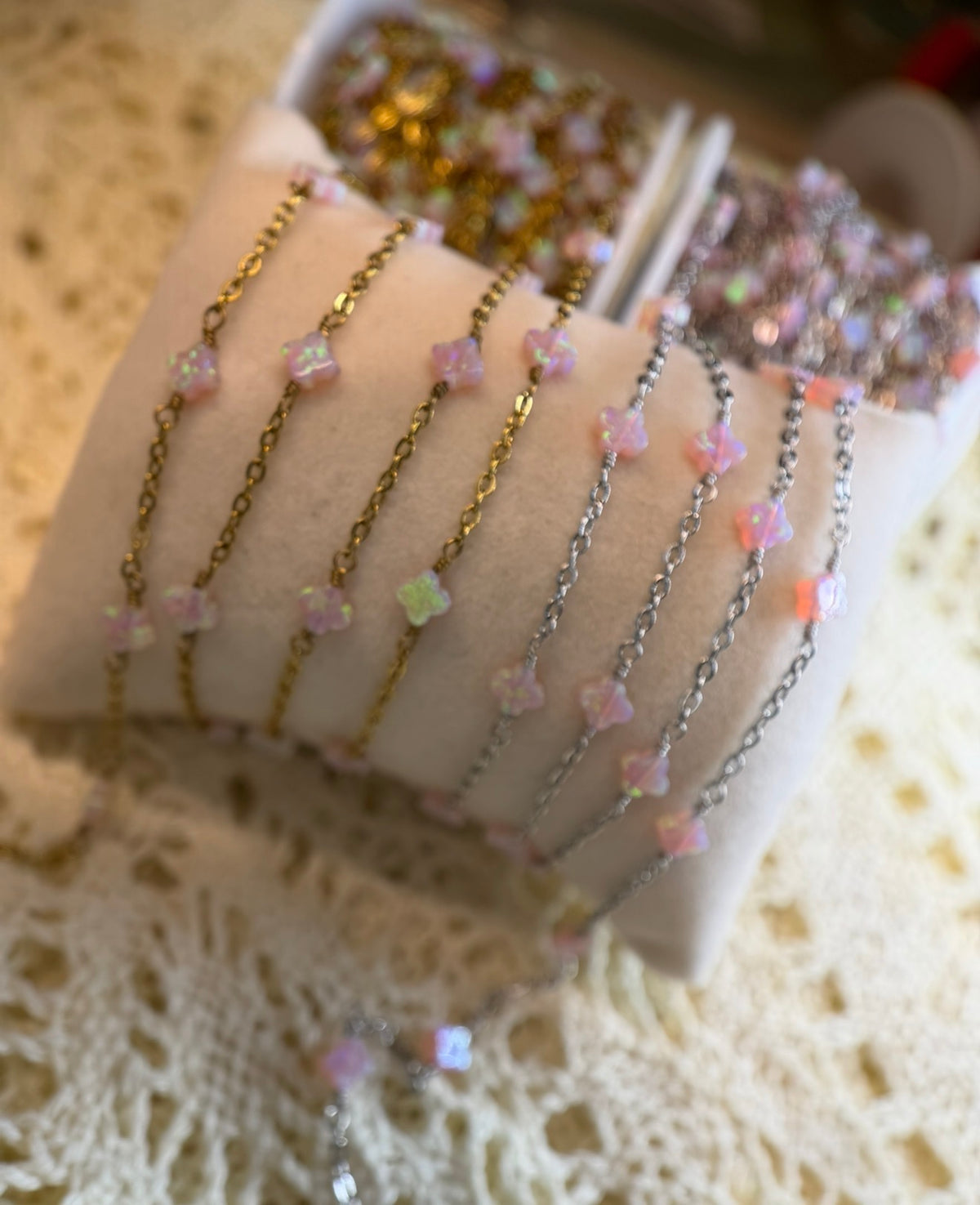 Pink multicolor | fire opal clover