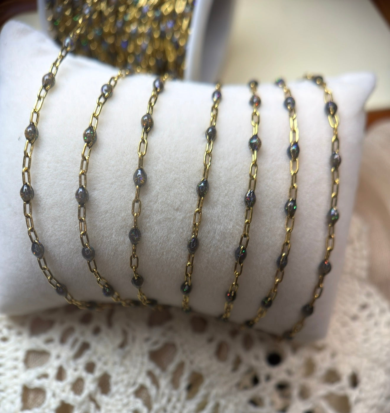 Smoky Mountain Ember | Sunburst Paperclip Chain