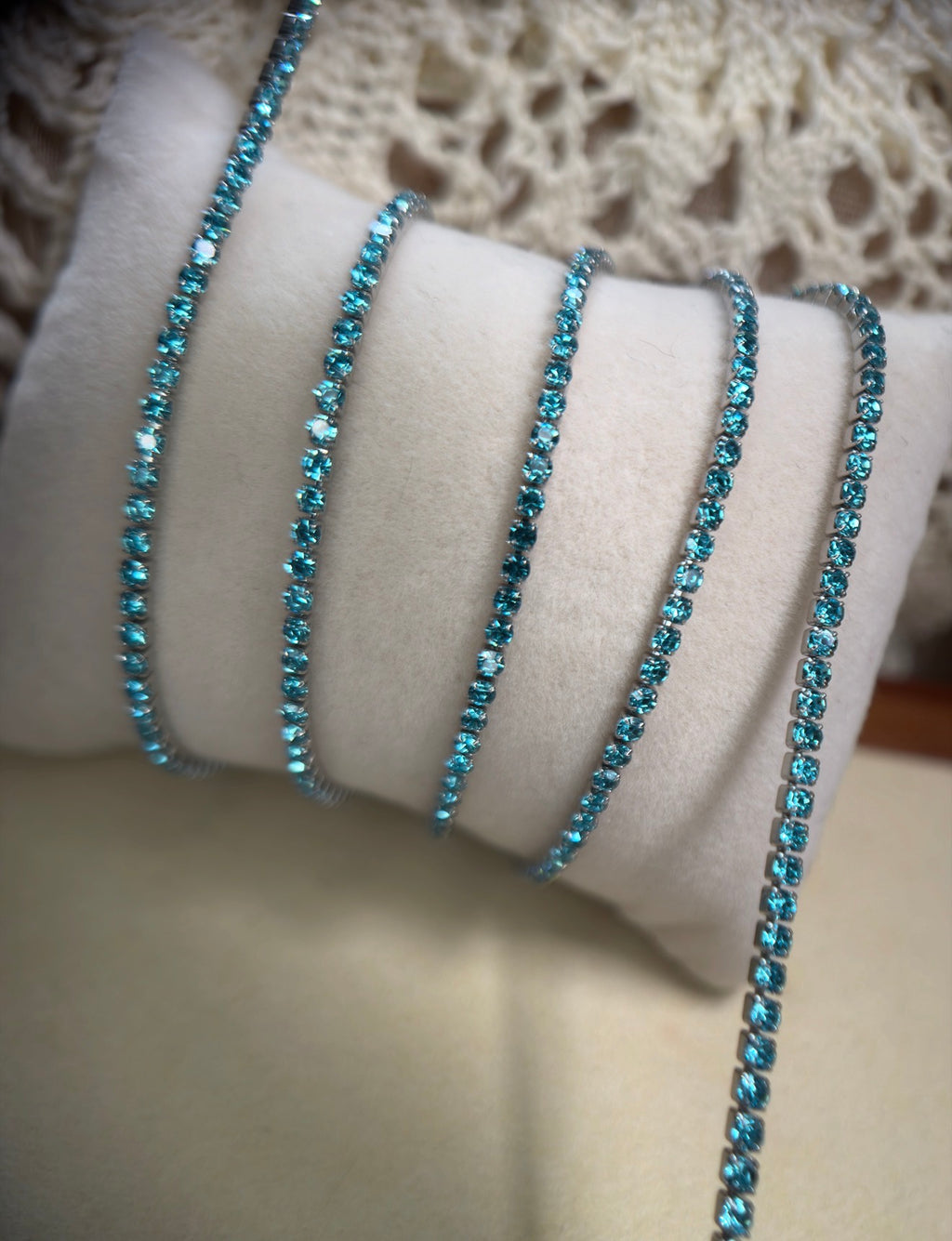 Blue Diamond — 2mm Sparkly Blue Tennis Chain