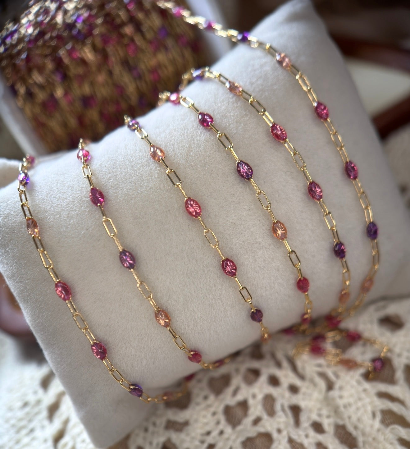 Lush Baddie — 14k gold filled Italian Enamel Chain