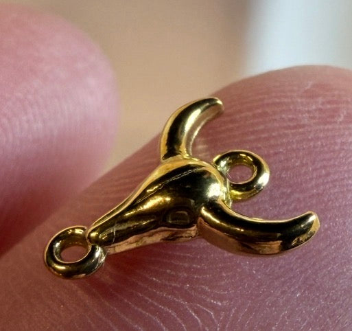Yeehaw Cow Skull Connector Charm
