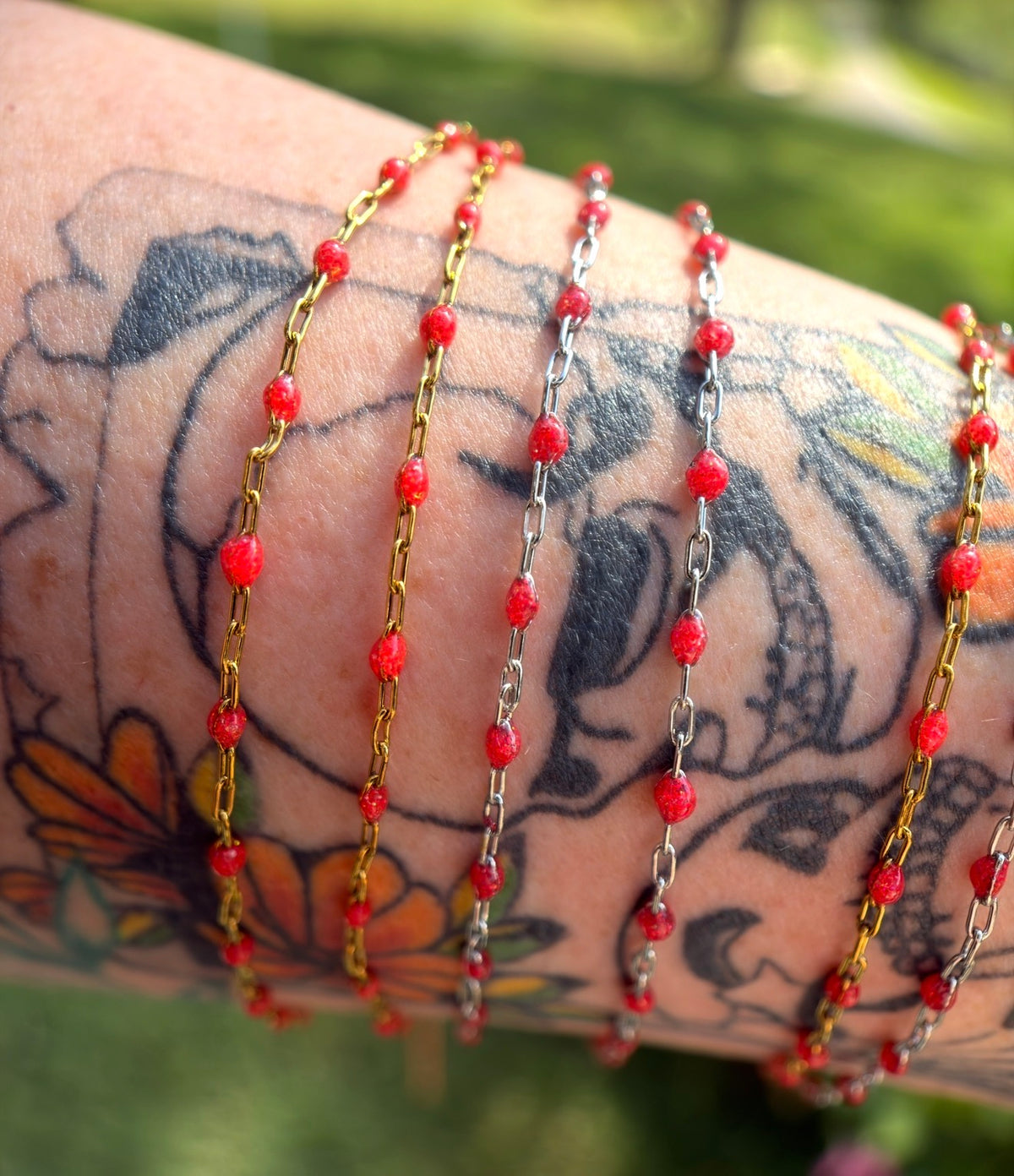 Bonfire Babe Sparkly Sunburst Chain
