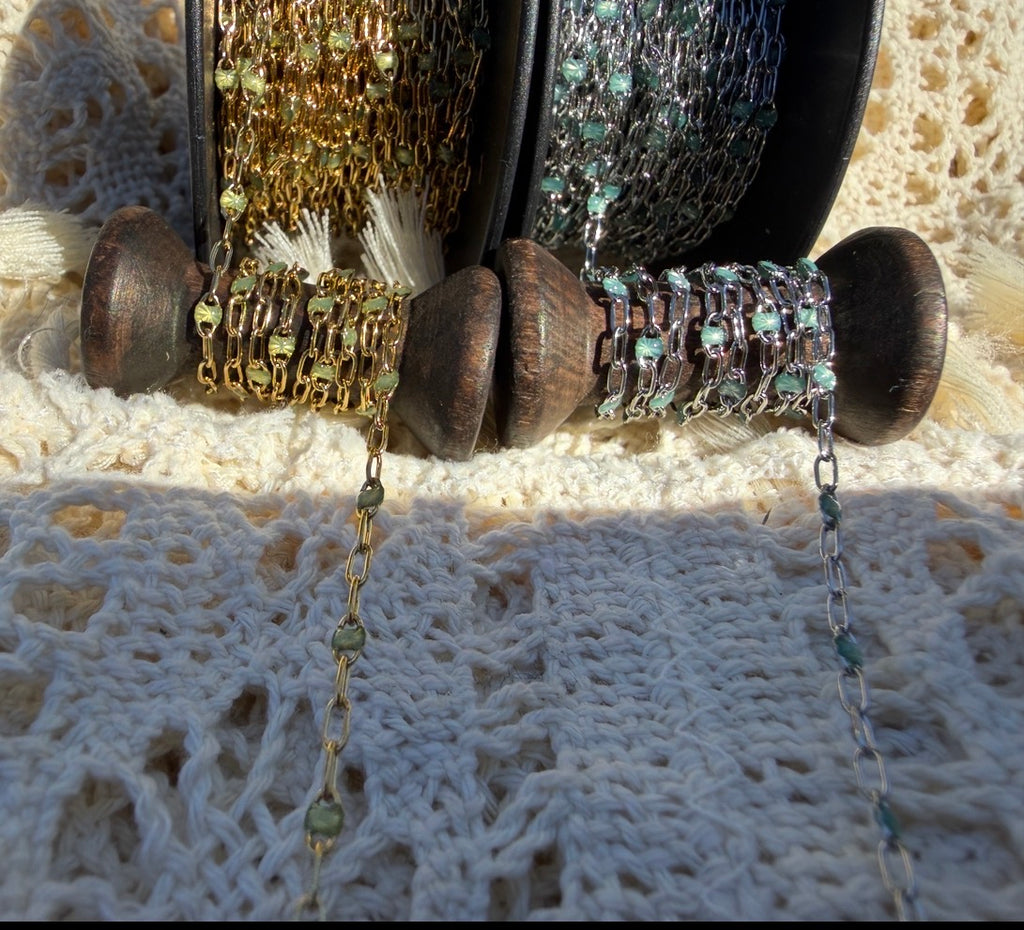 Tourmaline Glow Sunburst Curb Chain