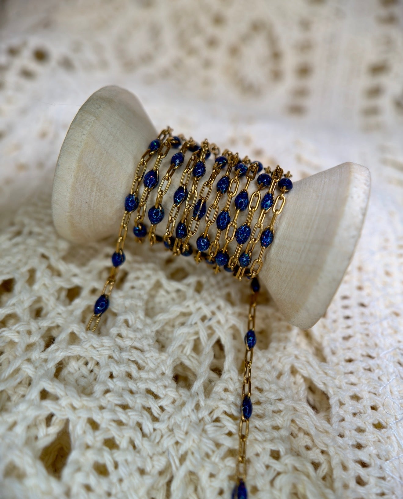 14K PVD/316 Stainless Steel Birthstone - September Sapphire