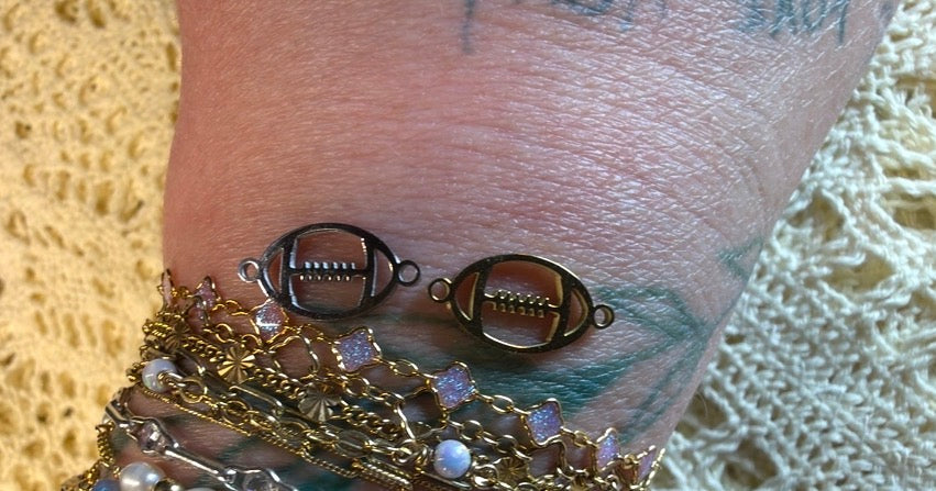Game Day Touchdown Football Connector Charm