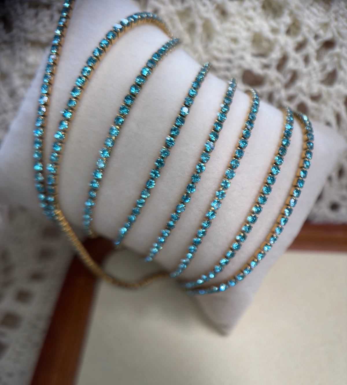 Blue Diamond — 2mm Sparkly Blue Tennis Chain