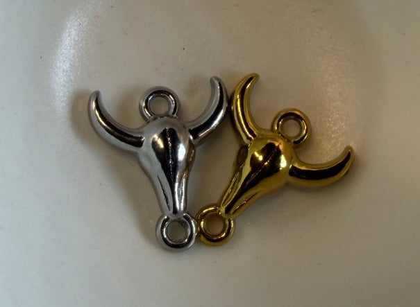 Yeehaw Cow Skull Connector Charm