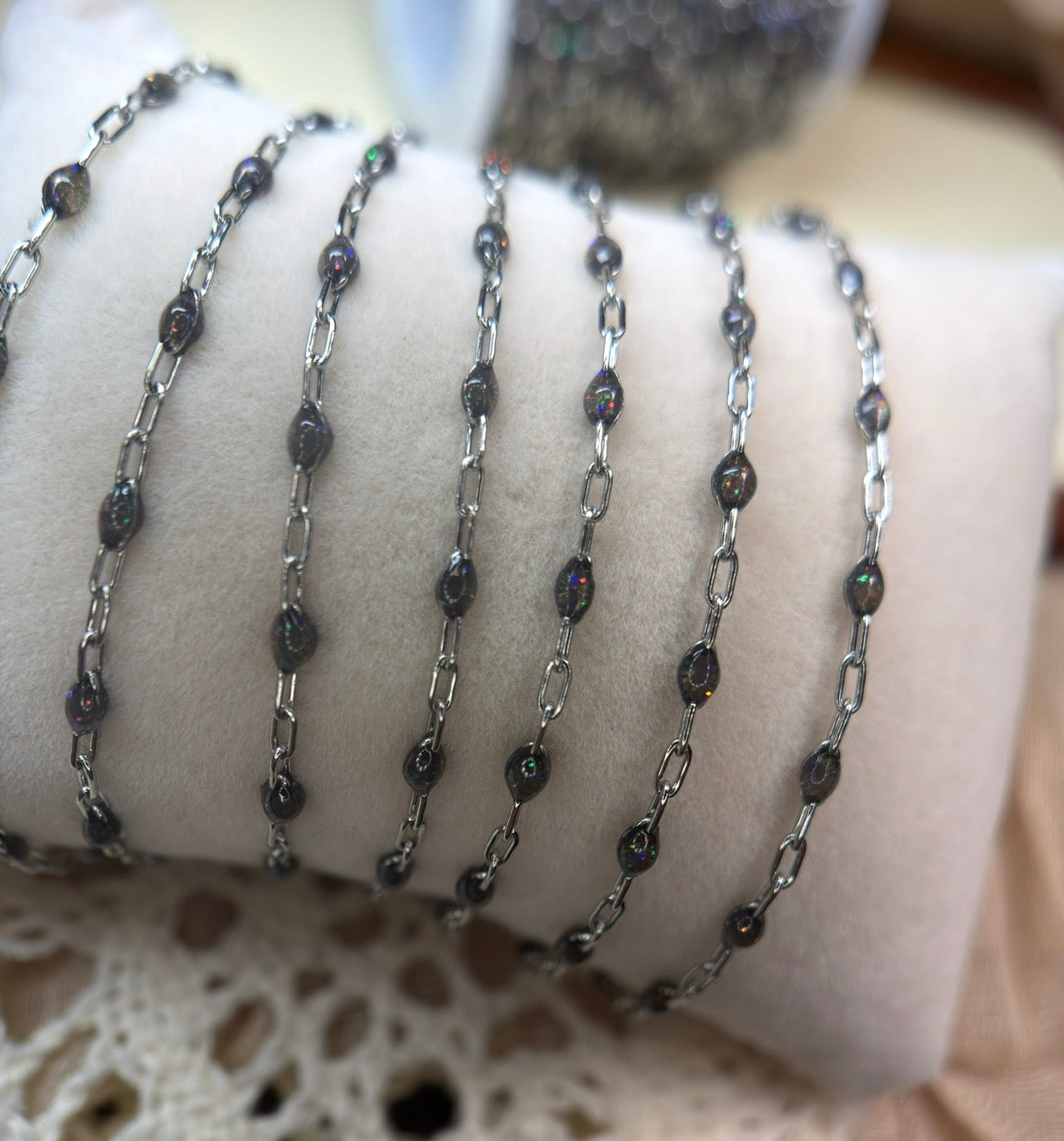Smoky Mountain Ember | Sunburst Paperclip Chain