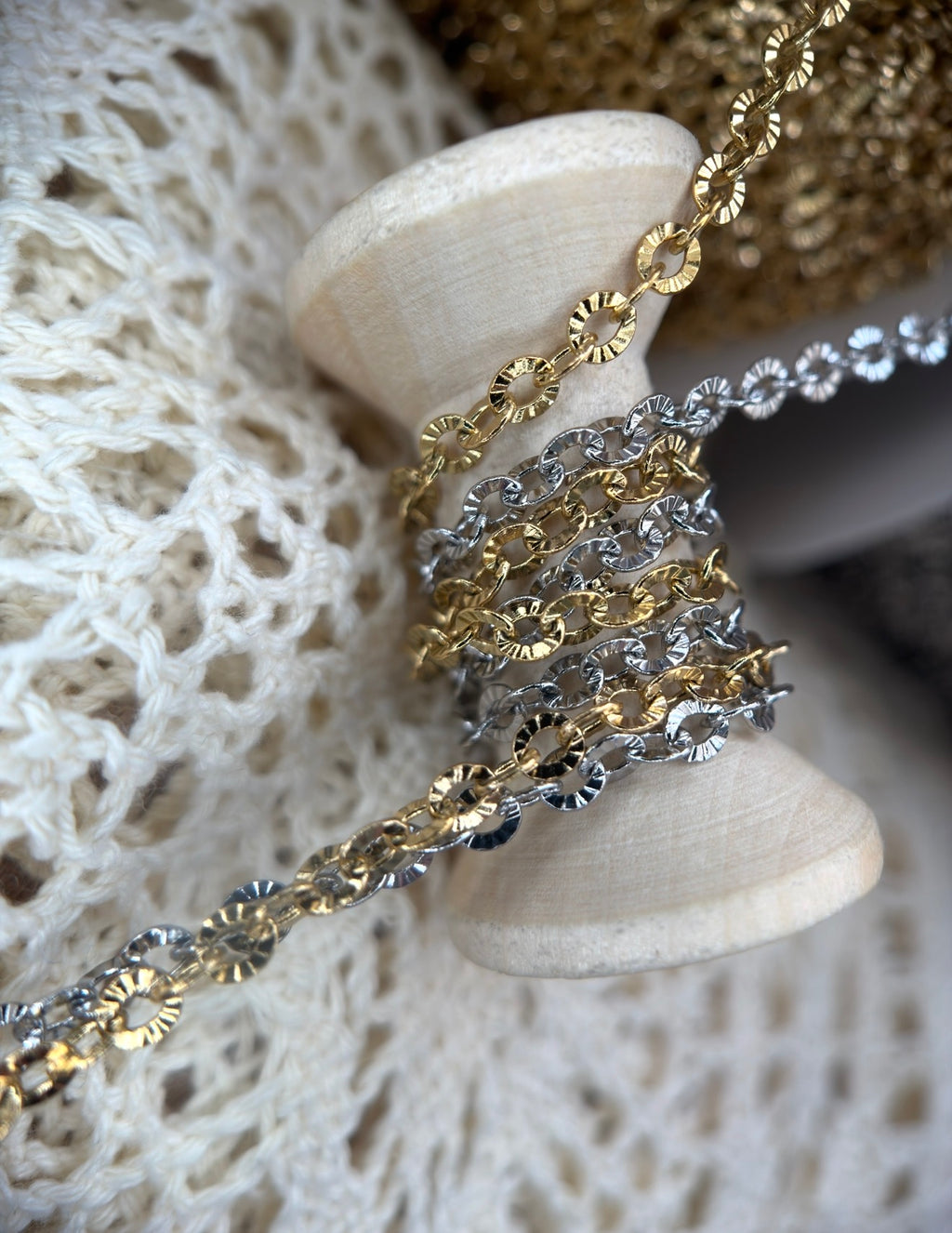 ✨ Diamond Dust — 2mm Fancy Link Cable Chain